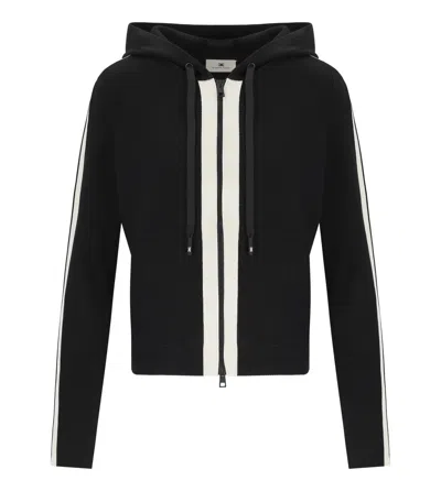 Elisabetta Franchi Black Zip Sweatshirt
