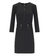 Elisabetta Franchi Black Zipped Dress In Black