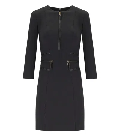 Elisabetta Franchi Black Zipped Dress