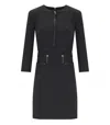 Elisabetta Franchi Black Zipped Dress In Black