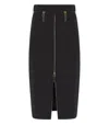 Elisabetta Franchi Black Zipped Midi Skirt In Black