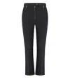 Elisabetta Franchi Straight-leg Cropped Crepe Pants With Gold Accents In Black