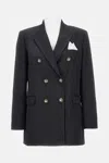 Elisabetta Franchi Cotton Gabardine Blazer With Breast Pocket Clothing In Black