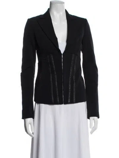 Pre-owned Elisabetta Franchi Blazer In Black