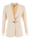 Elisabetta Franchi Blazer In Cream