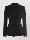 Elisabetta Franchi Blazer Double-breasted Gold-tone Buttons In Blue