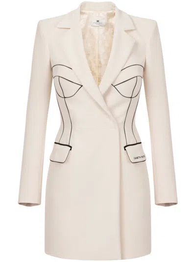 Elisabetta Franchi Blazer Dress In 中性色