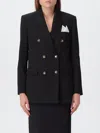 Elisabetta Franchi Cotton Gabardine Blazer With Breast Pocket Clothing In Black
