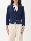 ELISABETTA FRANCHI BLAZER ELISABETTA FRANCHI WOMAN COLOR BLUE,426408009