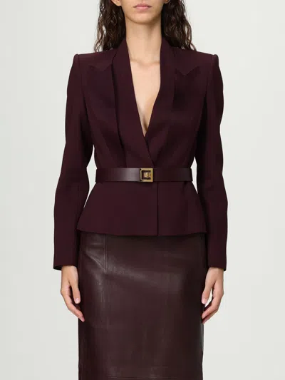 ELISABETTA FRANCHI BLAZER ELISABETTA FRANCHI WOMAN COLOR BURGUNDY,H31254050