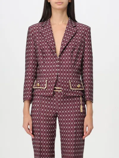 Elisabetta Franchi Blazer  Woman Color Burgundy In Burgunderrot