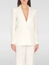 Elisabetta Franchi Ivory Linen Blend Blazer