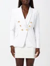 Elisabetta Franchi Peak-lapel Double-breasted Jacket In Weiss 1