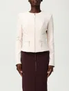 Elisabetta Franchi Chain-trimmed Zip-front Jacket In Neutral