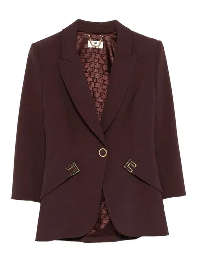 Elisabetta Franchi Jacket In Brown