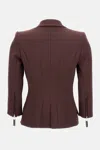 Elisabetta Franchi Single-breasted Jacket In Brown