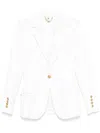 Elisabetta Franchi Krepp-blazer Mit Riemendetail In White