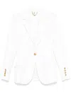 Elisabetta Franchi Krepp-blazer Mit Riemendetail In White