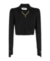 Elisabetta Franchi Blouse In Georgette Fabric With Jewel Detail In Black