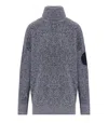 Elisabetta Franchi Navy Blue Turtleneck Sweater In Blue