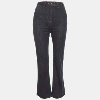 Pre-owned Elisabetta Franchi Blue Denim Flared Jeans S/waist 24"