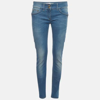 Pre-owned Elisabetta Franchi Blue Denim Slim Fit Jeans M / Waist 31"