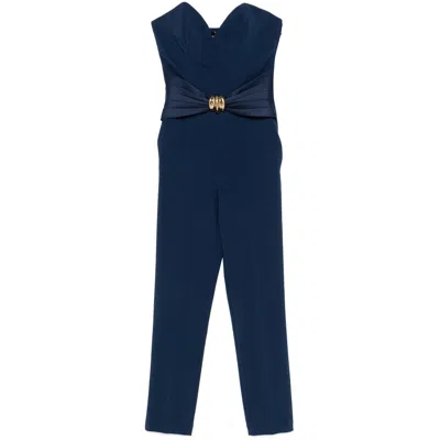 ELISABETTA FRANCHI BLUE JUMPSUITS