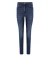 Elisabetta Franchi Blue Skinny Jeans In Animal Print