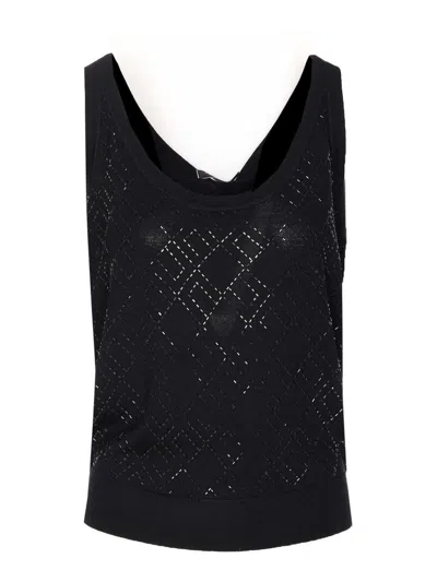 ELISABETTA FRANCHI TOP - NEGRO