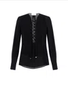 Elisabetta Franchi Women's Lace Up Georgette Blouse Shirt