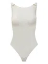 Elisabetta Franchi Scoop Neckline Thong Cut Lingerie In White
