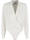 Elisabetta Franchi Draped Wrap Bodysuit