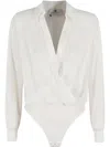 Elisabetta Franchi Draped Wrap Bodysuit