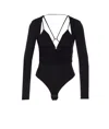Elisabetta Franchi Black Bodysuit In Black
