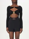 Elisabetta Franchi Long Sleeve Jumpsuit In Schwarz