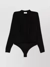 Elisabetta Franchi Body Shirt With Collared Neck And Long Sleeves In Black