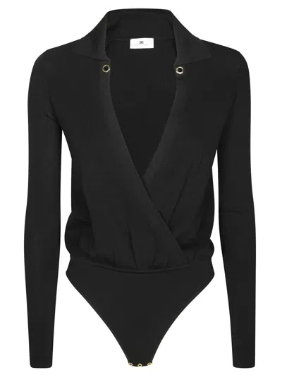 Elisabetta Franchi Body Tricot In Black