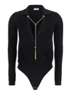 Elisabetta Franchi Body Tricot In Black