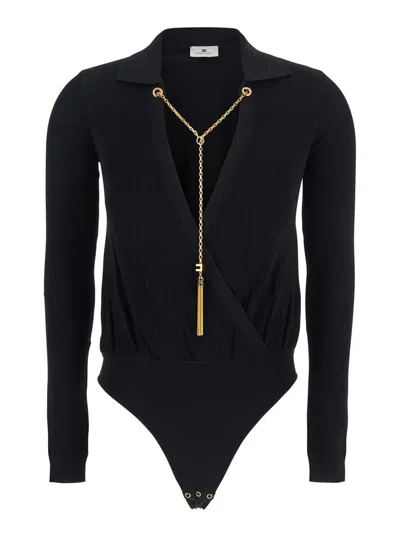 Elisabetta Franchi Body Tricot In Black
