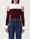 Elisabetta Franchi Bodysuit  Woman Color Burgundy