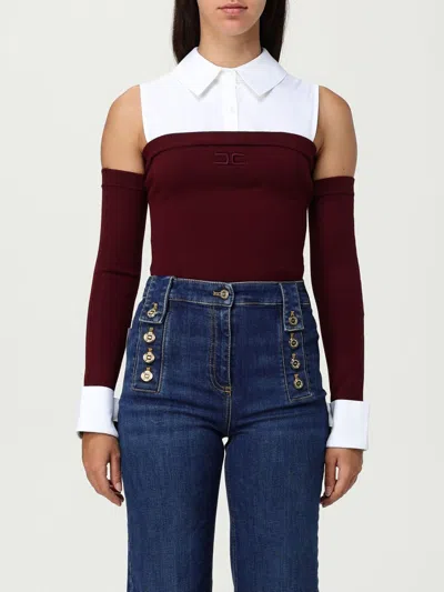 Elisabetta Franchi Bodysuit  Woman Color Burgundy