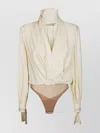 Elisabetta Franchi Bodysuit With Long Sleeves And Scarf Detail
