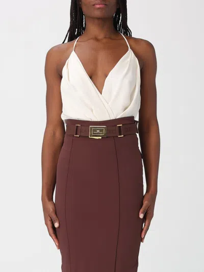 Elisabetta Franchi Bodysuit Woman  In White