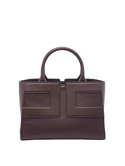 Elisabetta Franchi Logo Handbag In Purple