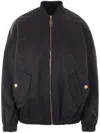 Elisabetta Franchi Logo-print Bomber Jacket In Black  