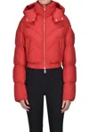 Elisabetta Franchi Bomber Style Eco-friendly Down Jacket In Red