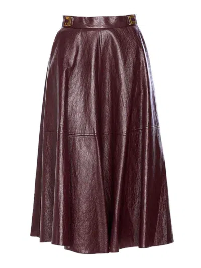 ELISABETTA FRANCHI FALDA SEMILARGA - ROJO