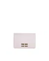 Elisabetta Franchi Rectangular Pink Smooth Geometric Clasp Clutch In Pink