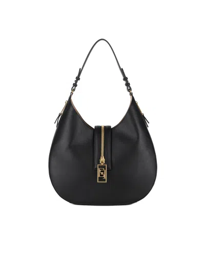 Elisabetta Franchi Borsa Hobo Grande In Materiale Effetto Pelle Con Zip In 110