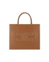 Elisabetta Franchi Borsa Tote Piccola Con Logo Marrone